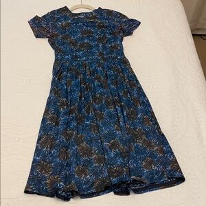 Blue Floral Vintage Day Dress